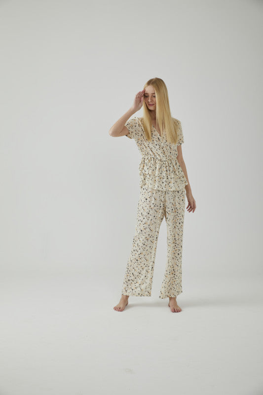 #W22591 بيجامة ناعمة فيسكوز%100