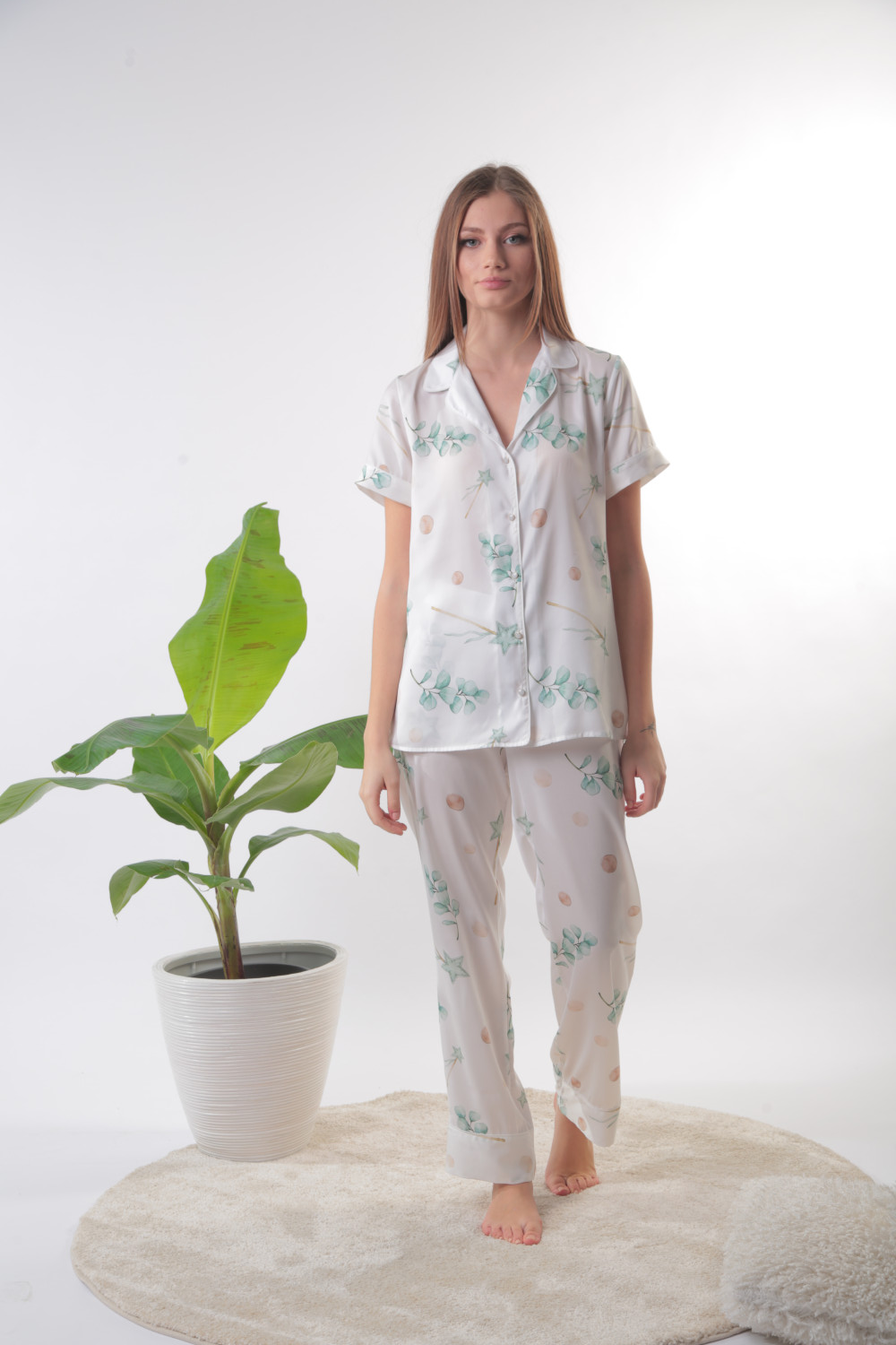 W21622 # بجامة شجرة بخام ستان ناعم